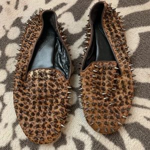 UNIF leather spiked flats!